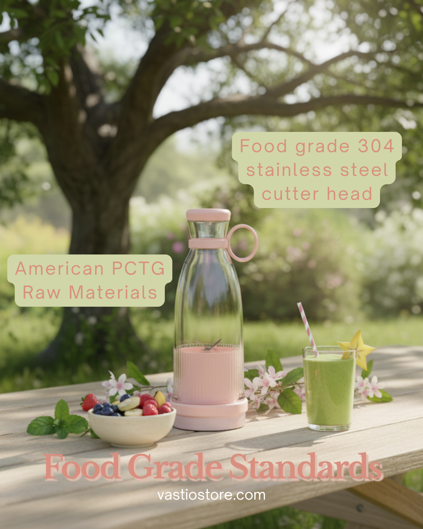 VASTIO ToGo Blender 350 ml – Portable Personal Smoothie Maker